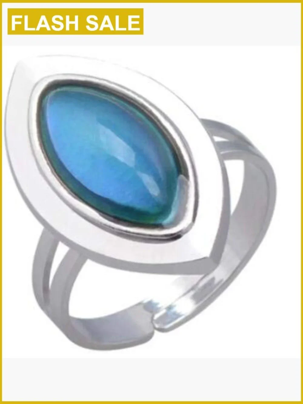 16pcs Adjustable Mood Rings Stainless Steel Temperature Change Ring Set